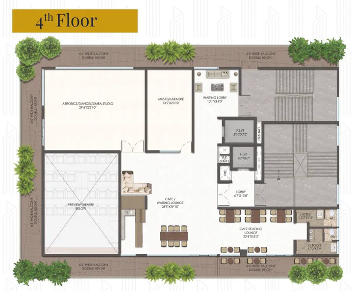 4th floor plan layout at Hallmark Altus